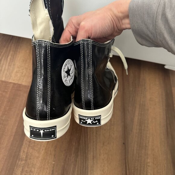 Rick Owens Drkshdw Black Converse Edition Turbodrk Chuck 70 - Picture 8 of 8